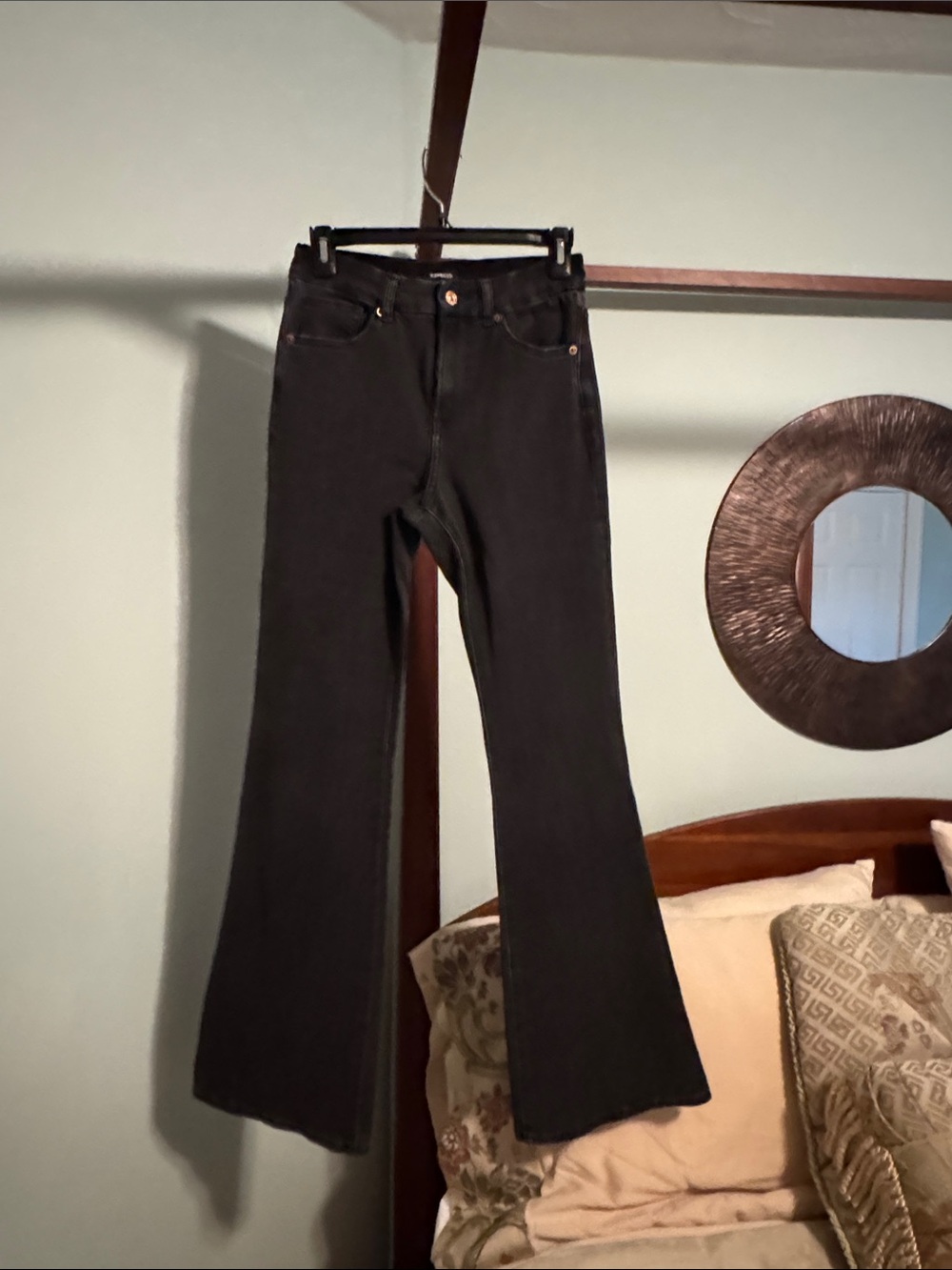 Express Black Flare High-Rise Ultra Hyper Stretch Denim size S (0/2/4)